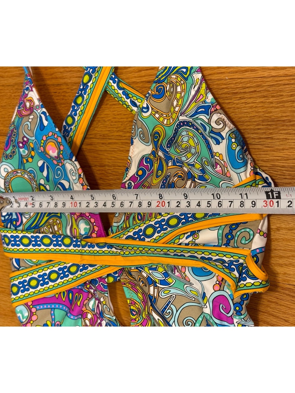 Trina Turk Multicolor Paisley Plunge One-Piece Swimsuit - Picture 5 of 8